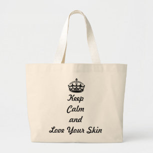 Grand Tote Bag Les amants de soins de la peau "gardent le calme