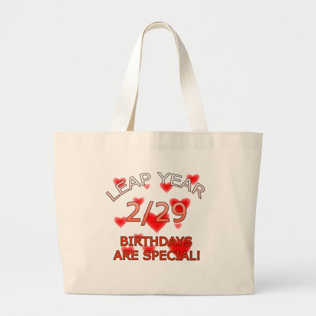 Grand Tote Bag Les anniversaires d'année bissextile sont spéciaux (Devant)