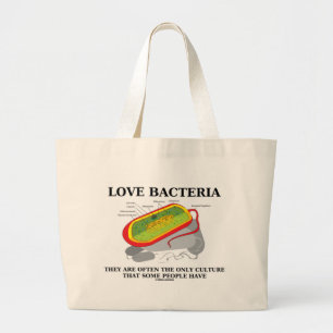 Grand Tote Bag Les bactéries d'amour cultivent seulement certain