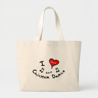 Grand Tote Bag les cadeaux de danse de poulet - coeur d'I le