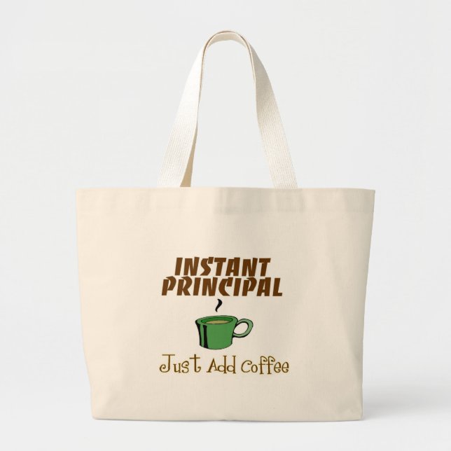 Grand Tote Bag Les cadeaux de directeur "ajoutent juste le café " (Devant)