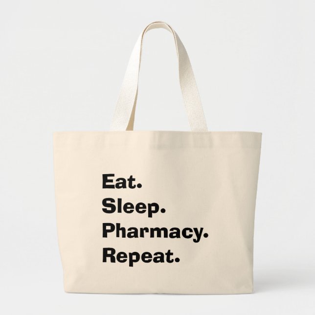 Grand Tote Bag Les cadeaux drôles de pharmacien "mangent, (Devant)