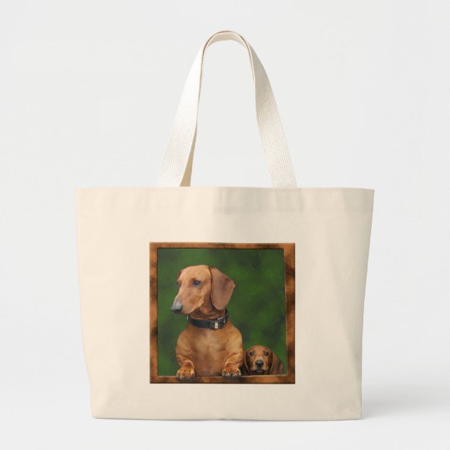 Grand Tote Bag Les chiens veulent ! (Devant)