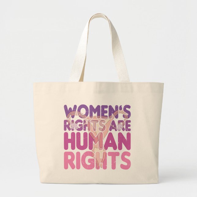Grand Tote Bag Les droits de la femme sont des droits de l'homme  (Devant)