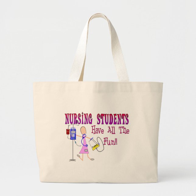 Grand Tote Bag Les étudiants de soins ont TOUT L'amusement (Devant)