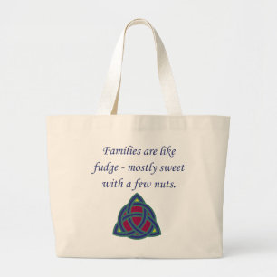 Grand Tote Bag Les Familles Sont Comme Fudge - Citation Familiale