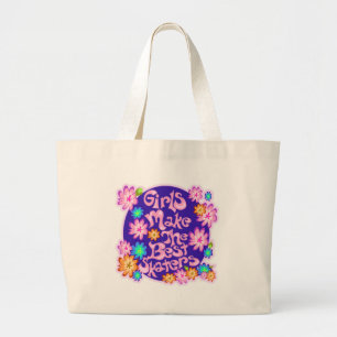 Grand Tote Bag Les filles sont les meilleurs skateurs !
