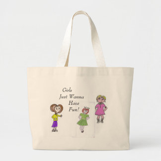 Grand Tote Bag Les filles veulent juste avoir l'amusement !