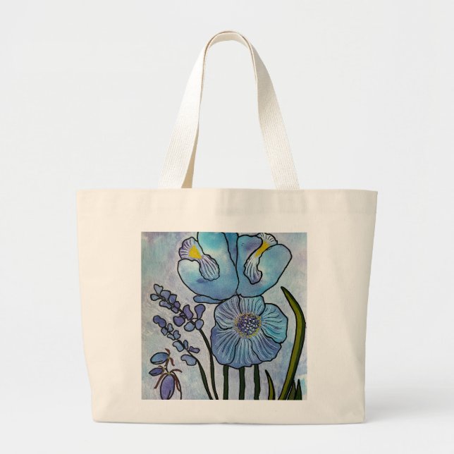 Grand Tote Bag Les fleurs du printemps (Devant)