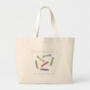 Grand Tote Bag Les généalogistes le font dans leurs gènes