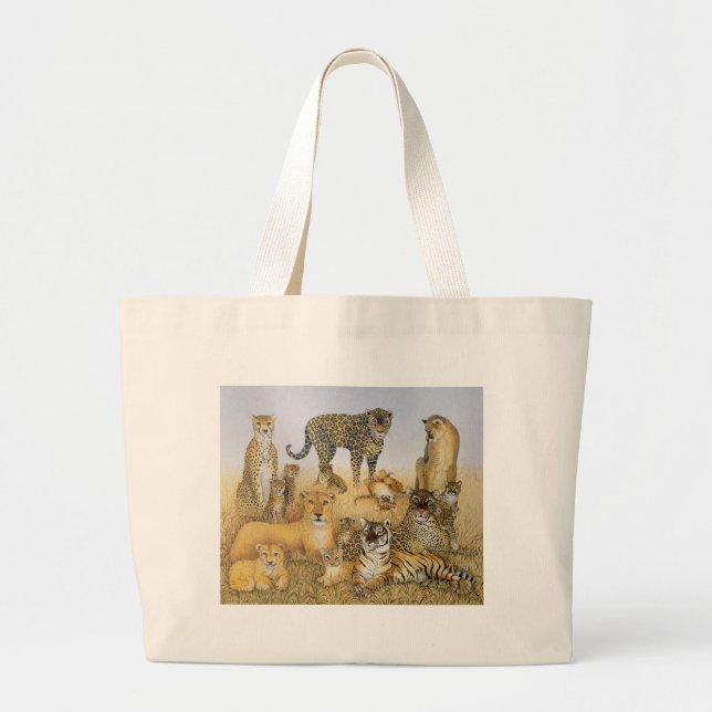 Grand Tote Bag Les grands chats (Devant)