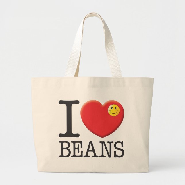 Grand Tote Bag Les haricots, mangent (Devant)