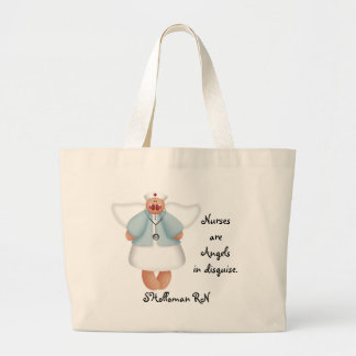 Grand Tote Bag Les infirmières sont des anges dans le déguisement