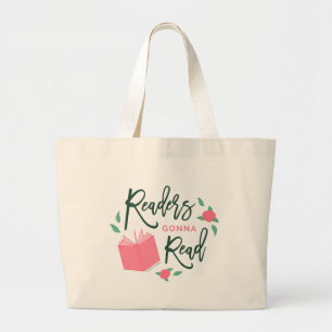 Grand Tote Bag Les Lecteurs Floraux De Réservations Vont Lire