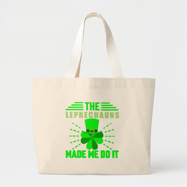 Grand Tote Bag Les lutins m'ont forcé à le faire (Devant)