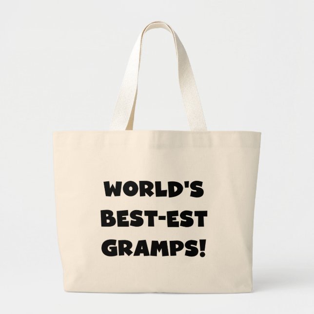Grand Tote Bag Les meilleurs cadeaux de Gramps du monde de Black  (Devant)