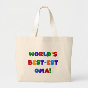 Grand Tote Bag Les meilleurs cadeaux Oma Bright Colors du monde
