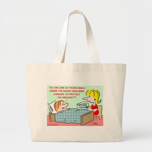 Grand Tote Bag les noms changés protègent l'oie de mère innocente (Devant)