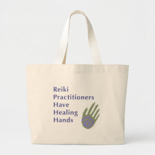 Grand Tote Bag Les Praticiens Du Reiki Ont Des Mains De Guérison