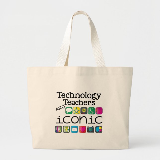 Grand Tote Bag les professeurs de technologie sont iconiques (Devant)