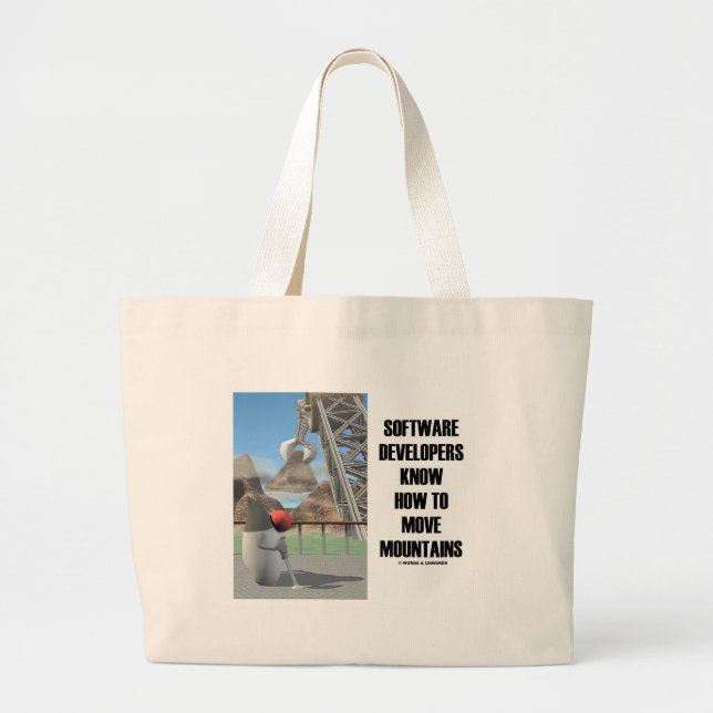 Grand Tote Bag Les programmateurs de logiciel savent déplacer des (Devant)