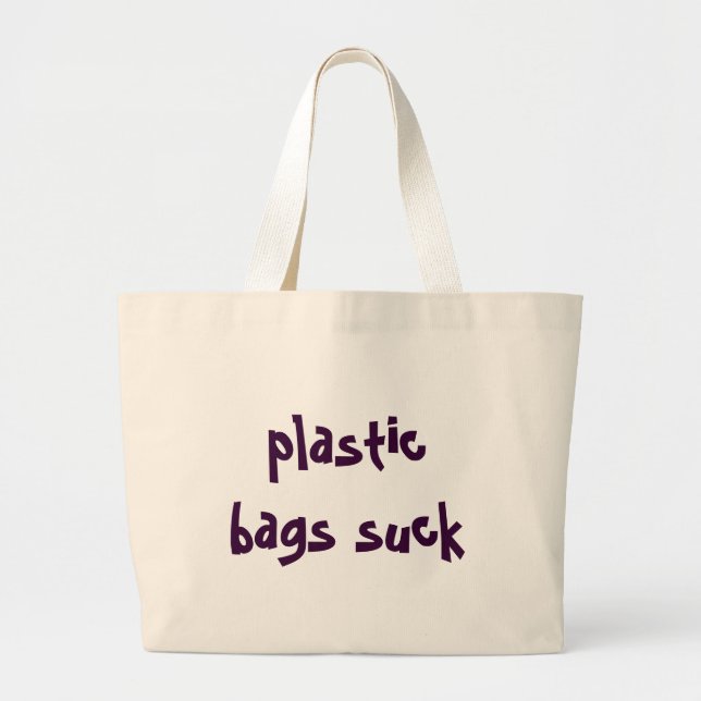 Grand Tote Bag les sachets en plastique sucent (Devant)