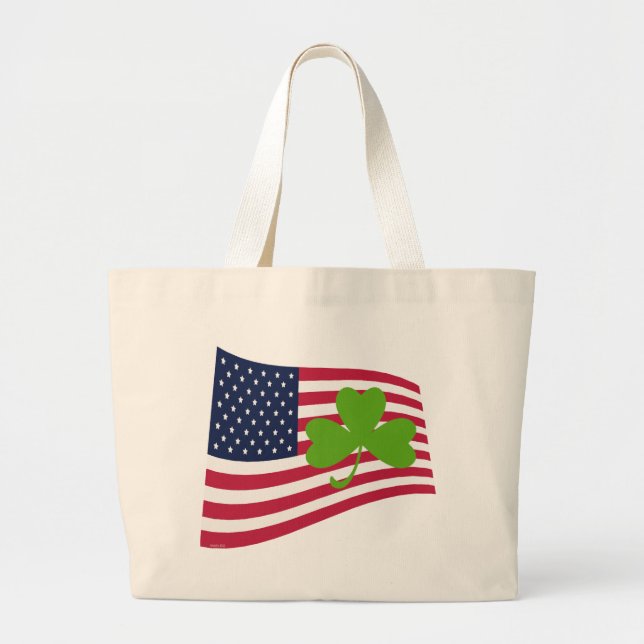 GRAND TOTE BAG LES SHAMROCK-ETATS-UNIS (Devant)