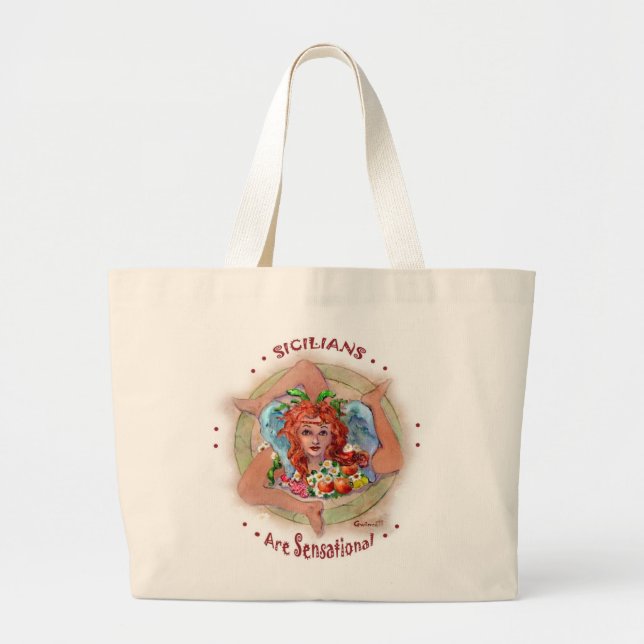 Grand Tote Bag Les siciliens sont sensationnels (Devant)