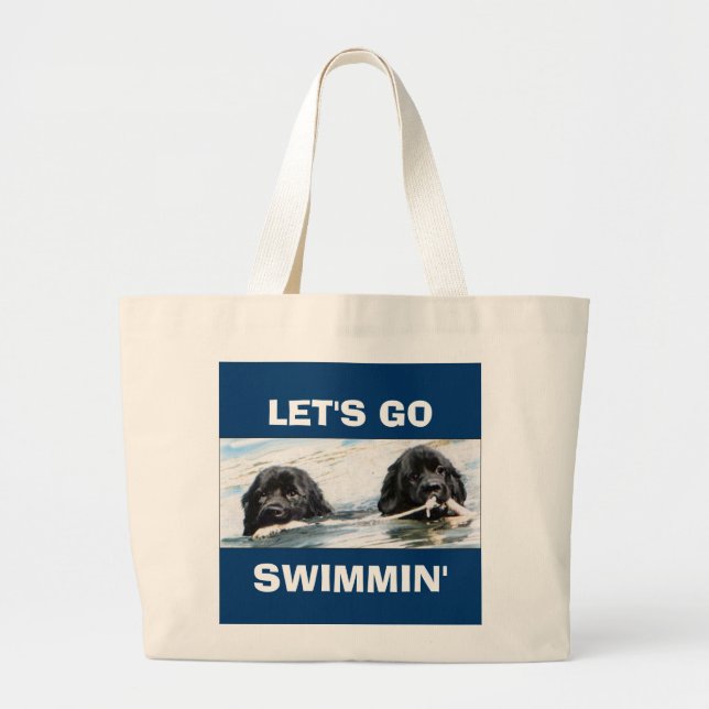 Grand Tote Bag les toits de natation (Devant)
