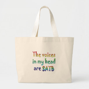 Grand Tote Bag Les voix dans ma tête sont SATB