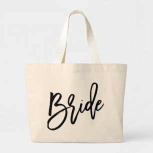 Grand Tote Bag Lettrage à la mode de jeune mariée