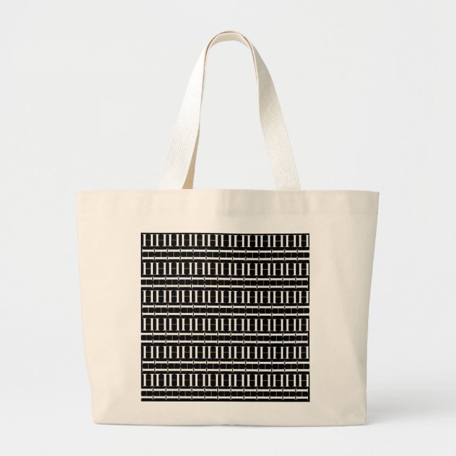 Grand Tote Bag Lettre initiale H monogramme (Devant)