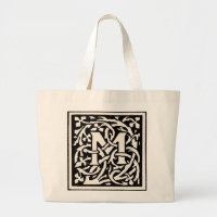 LETTRE vintage M ART NOUVEAU