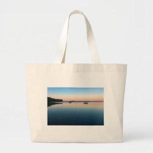 Grand Tote Bag lever du soleil du lac champlain dans la baie de s