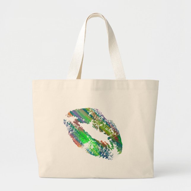 Grand Tote Bag Lèvres élégantes #10 (Devant)