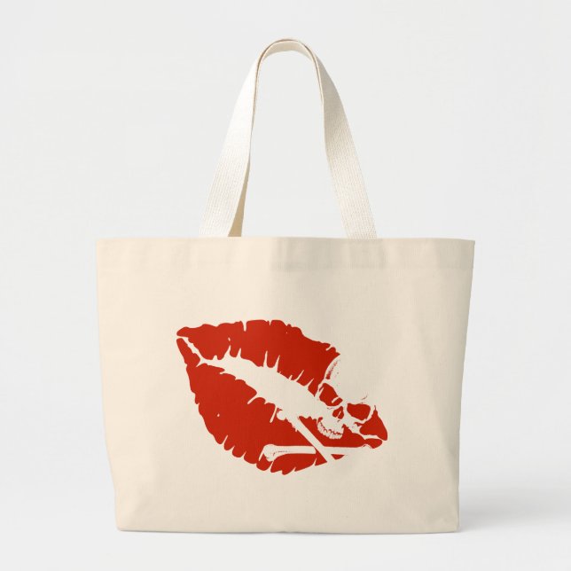 Grand Tote Bag lèvres empoisonnées (Devant)