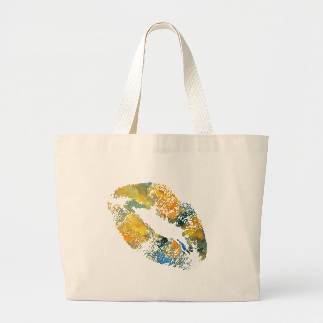 Grand Tote Bag Lèvres Stylées #9 (Devant)