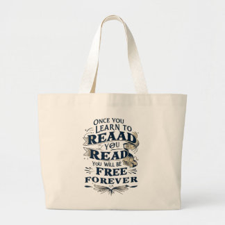 Grand Tote Bag Liberté de lecture Fourre-tout