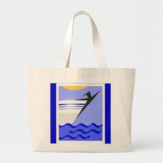 Grand Tote Bag Liberté En Mer (Devant)