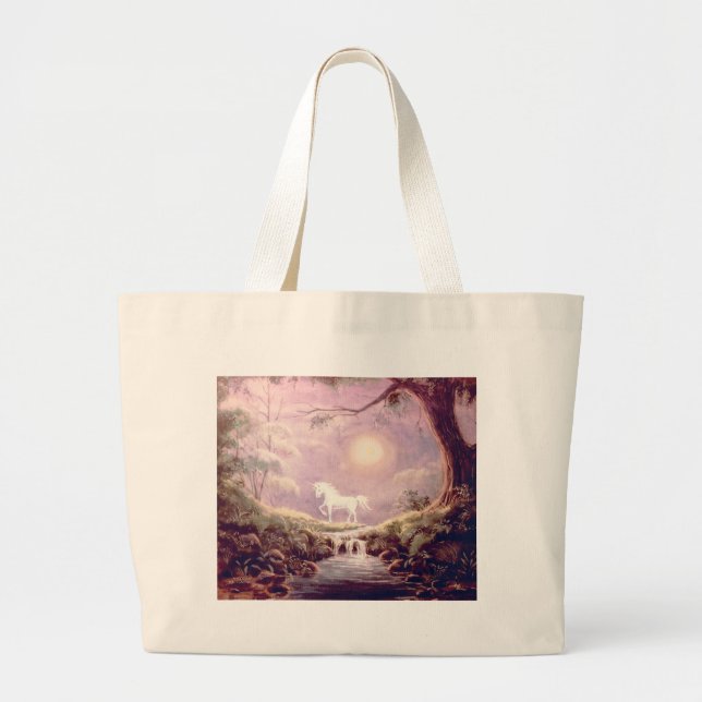 Grand Tote Bag LICORNE BRUMEUSE par SHARON SHARPE (Devant)