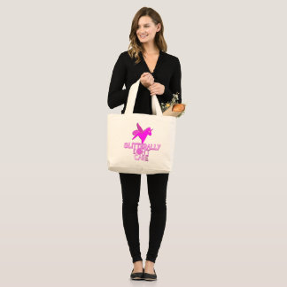 Grand Tote Bag Licorne scintillante pégase paillettes s'en fiche