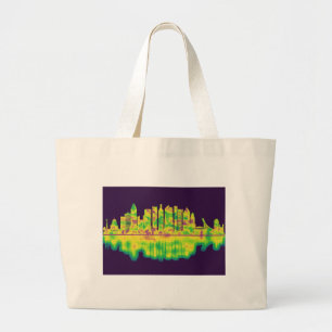 Grand Tote Bag Ligne d'atterrissage de Montréal Canada
