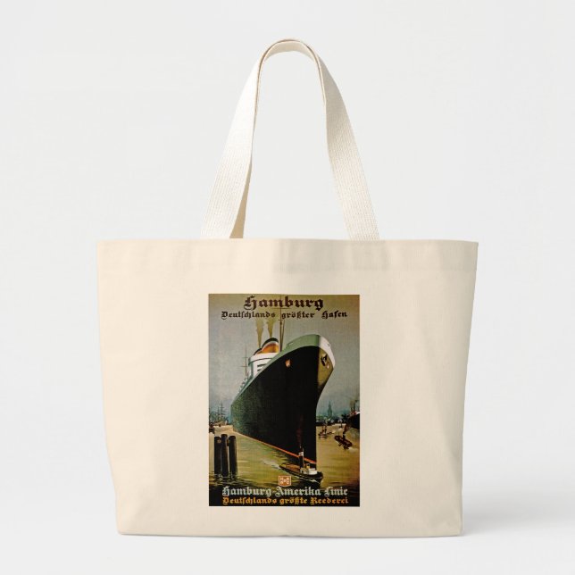 Grand Tote Bag Ligne Hambourg-Amerika (Devant)