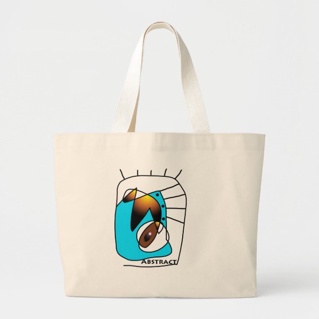 Grand Tote Bag Lignes abstraites (Devant)
