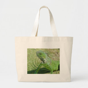 Grand Tote Bag L'iguane vert