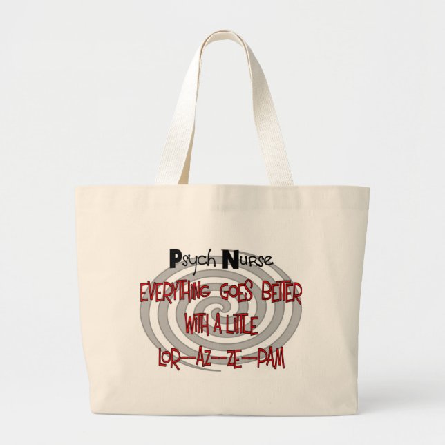 Grand Tote Bag l'infirmière de psyché va mieux de pair avec la (Devant)