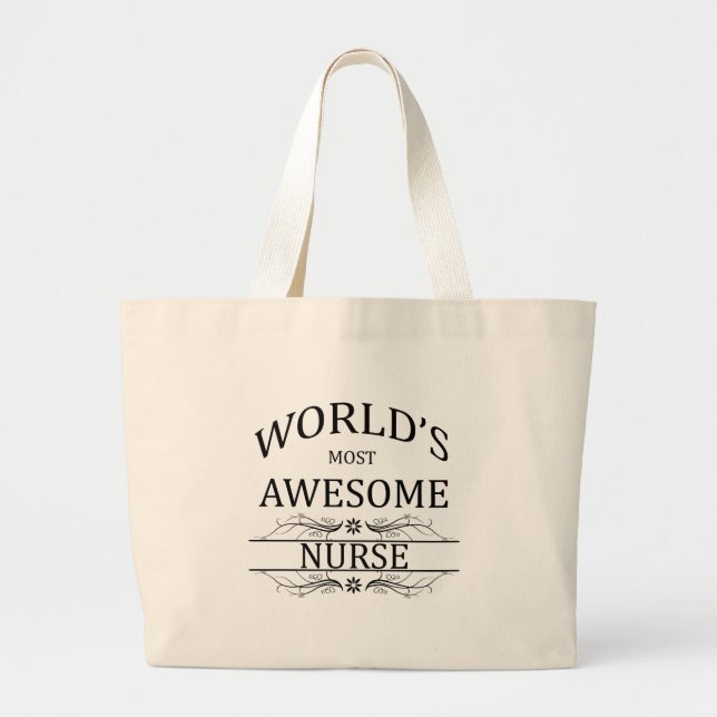 Grand Tote Bag L'infirmière la plus impressionnante du monde (Devant)