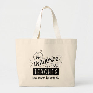Grand Tote Bag L'influence d'un grand enseignant ne peut jamais ê