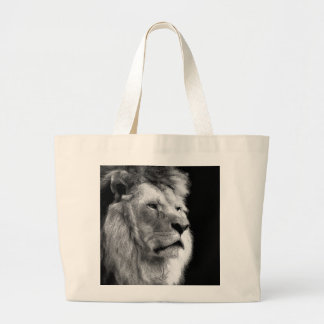Grand Tote Bag Lion noir blanc