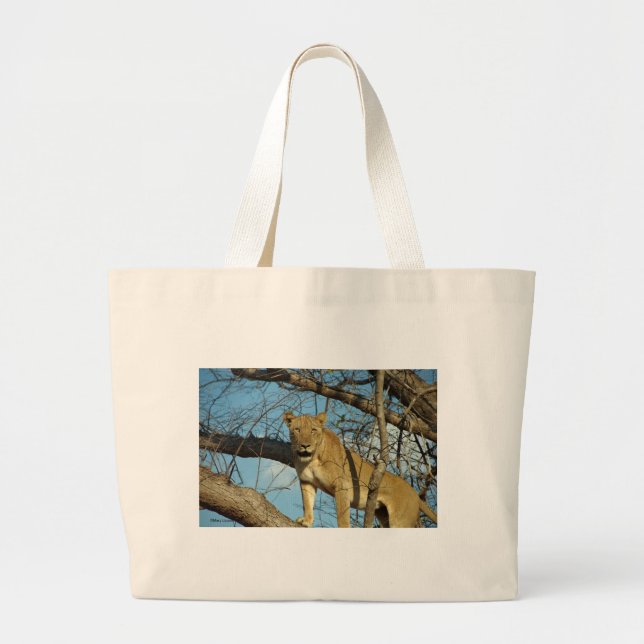 Grand Tote Bag Lionne africaine (Devant)